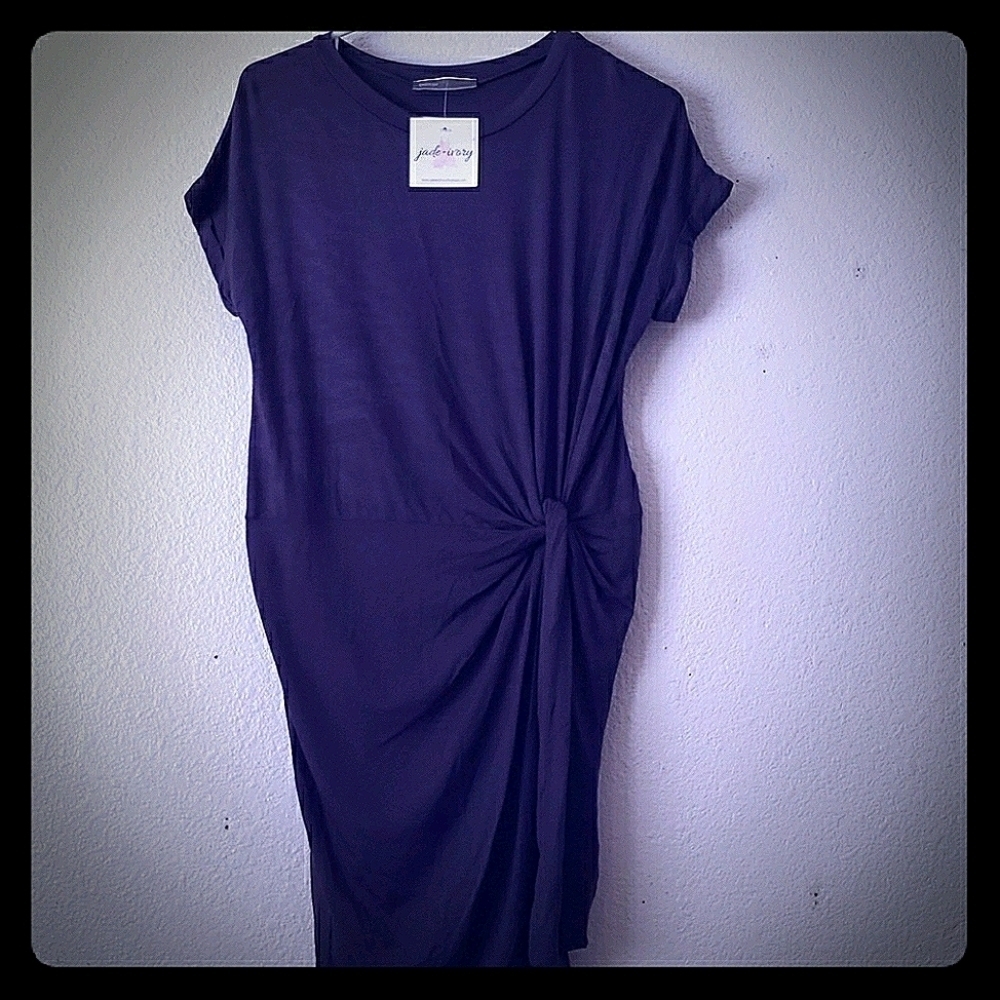 Cherish Gray Knot + Slit Front Dress ✨ Size L
